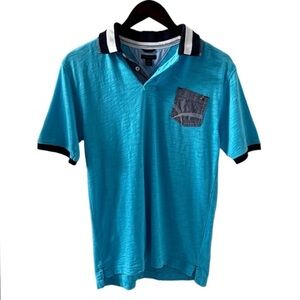 Tommy Hilfiger Light Blue Short Sleeve Polo Shirt Size Large